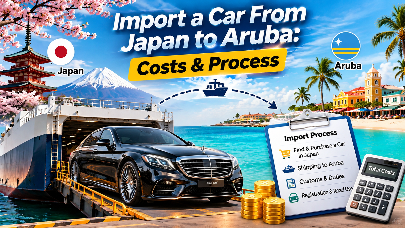 Import a Car From Japan to Aruba: Costs & Process